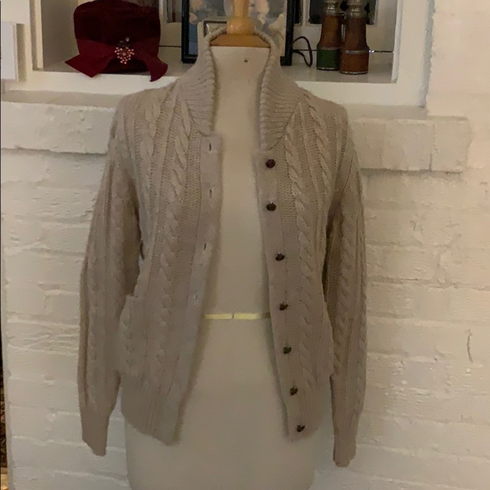Orvis 100% Shetland wool cardigan